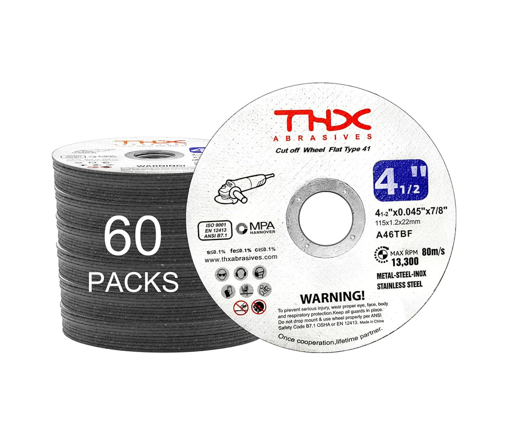 THX 4 1/2 Inch Cut Off Wheel, Long-Lasting Thin Cutting Wheel, 60 Pack
