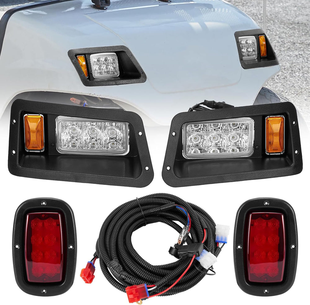 LED Headlights and Tail Lights Kit Compatible Yamaha G14, G16, G19, G22 Golf ...