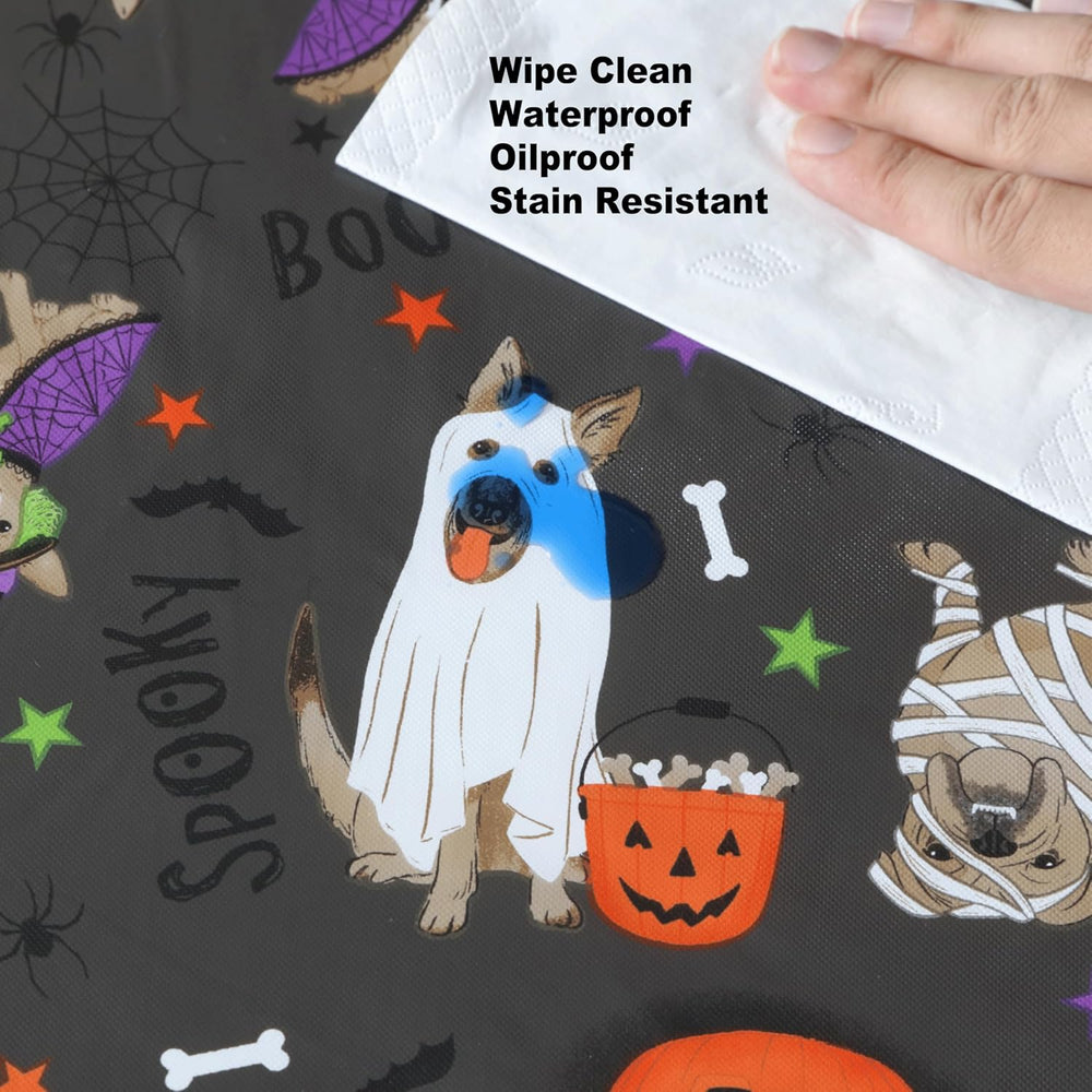 Newbridge Halloween Pets Vinyl Tablecloth 60 x 102 Inch Rectangle