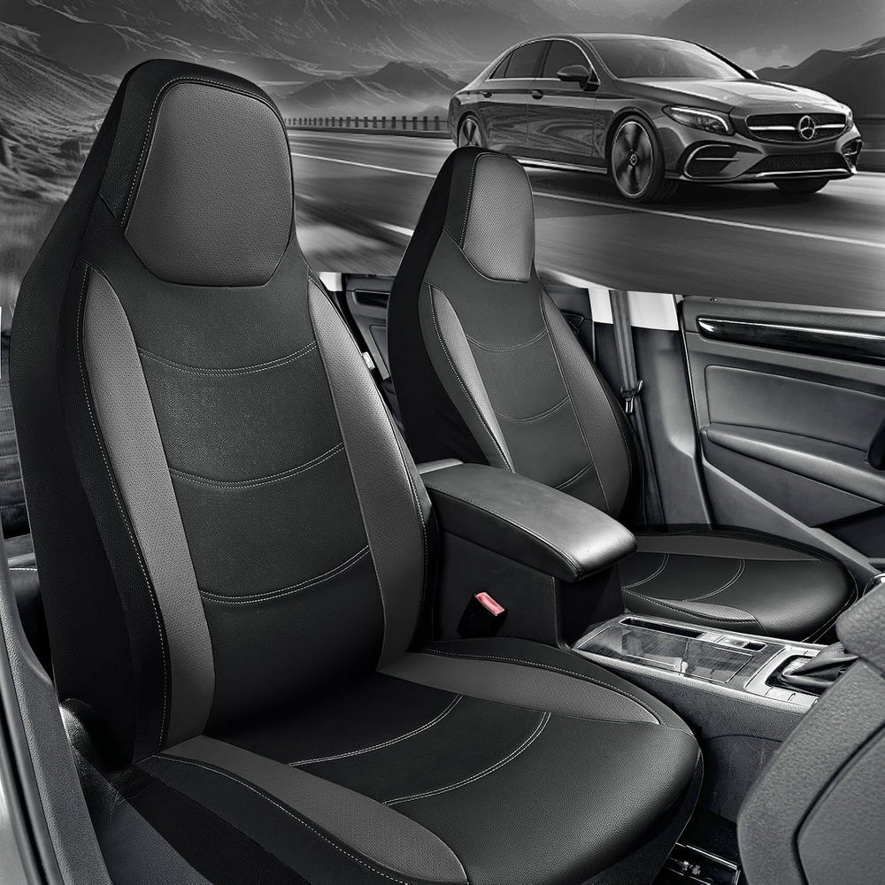 Road Comforts Car Seat Covers Full Set, Premium Leather Seat Covers for Most ...
