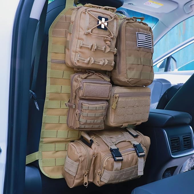 Universal Tactical Seat Back Organizer Vehicle Molle Panel Organizer Storage