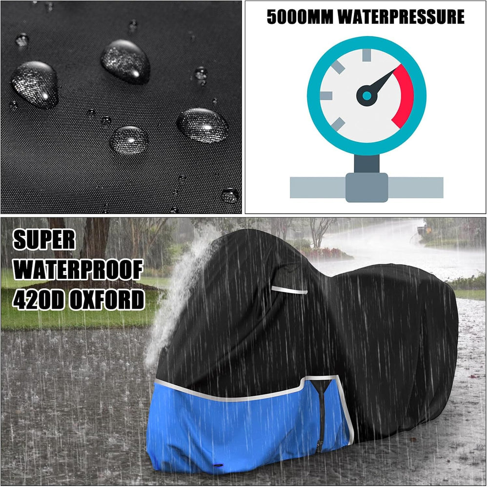 Waterproof Motorcycle Cover Replace for Indian Roadmaster/Pursuit, 420D Oxfor...