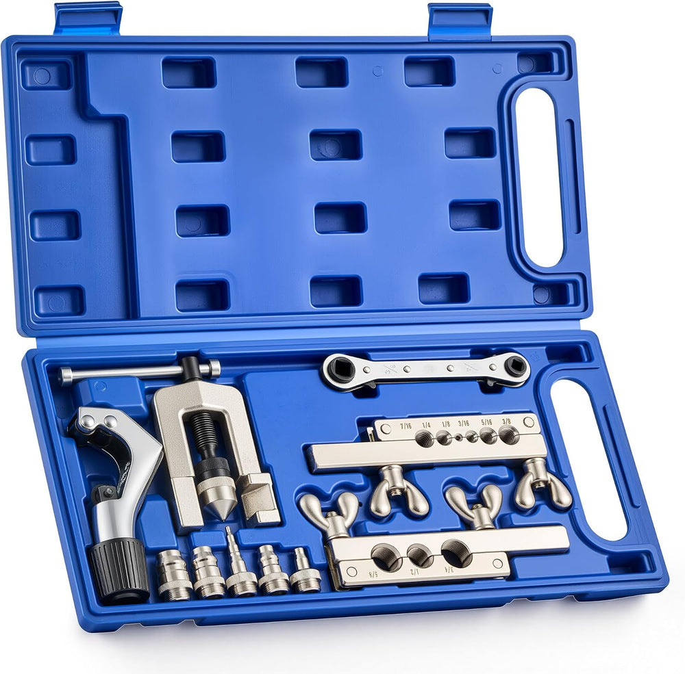 OMT Single Flaring Tool & Swaging Tool Kit for HVAC Tubing, 1/8"-3/4...
