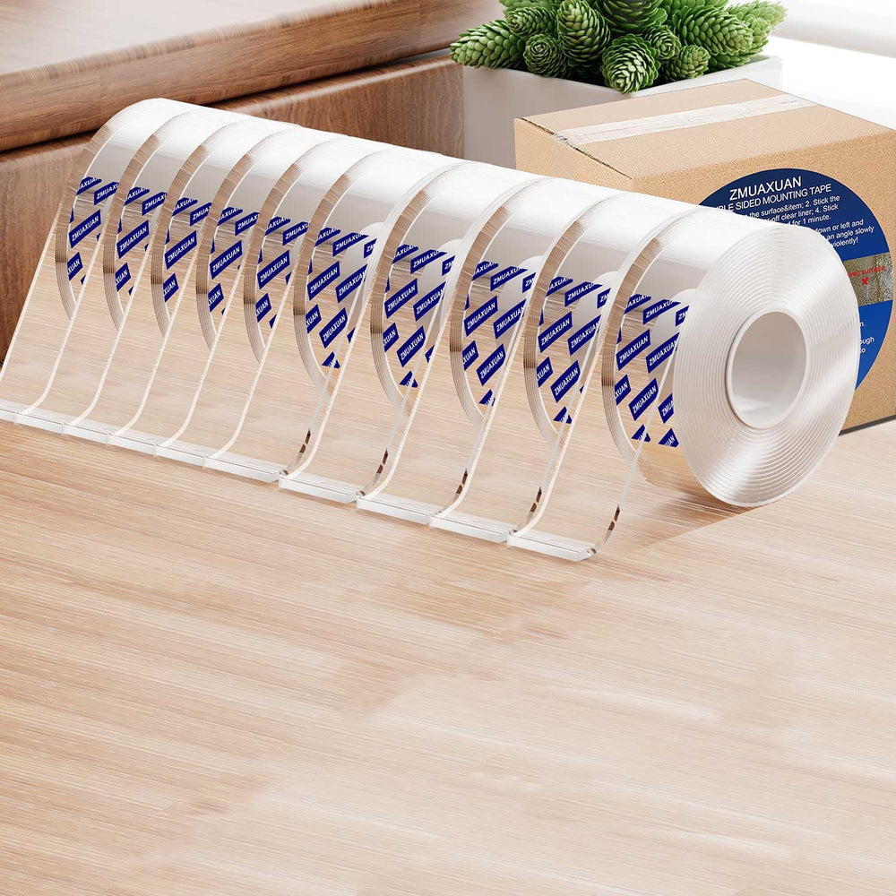 ZMUAXUAN 10 Rolls-9.85 FT Double Sided Mounting Tape Heavy Duty Removable,Cle...
