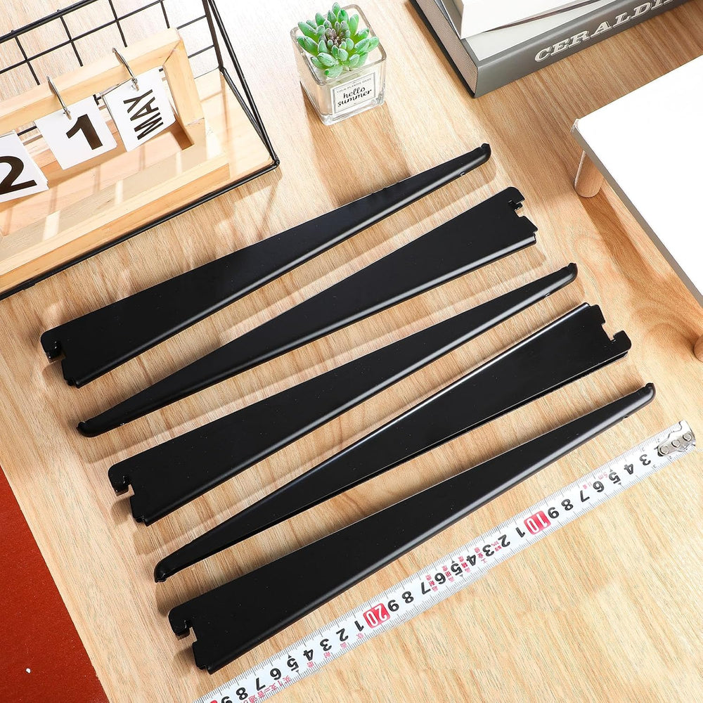 CroBlissful 20 Pcs Adjustable Shelf Brackets for Double Track System Closet O...