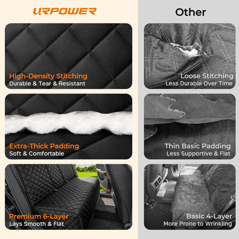 URPOWER Dog Car Seat Cover for Back Seat, Waterproof Car Seat Protector