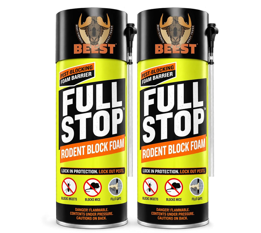 BEEST FullStop Spray Foam Sealant for Rodent Entry Gaps, 12 oz - 2 Pack
