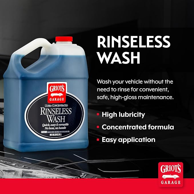 Griot's Garage Rinseless Wash for Car Cleaning and Detailing, No-Rinse Ve...