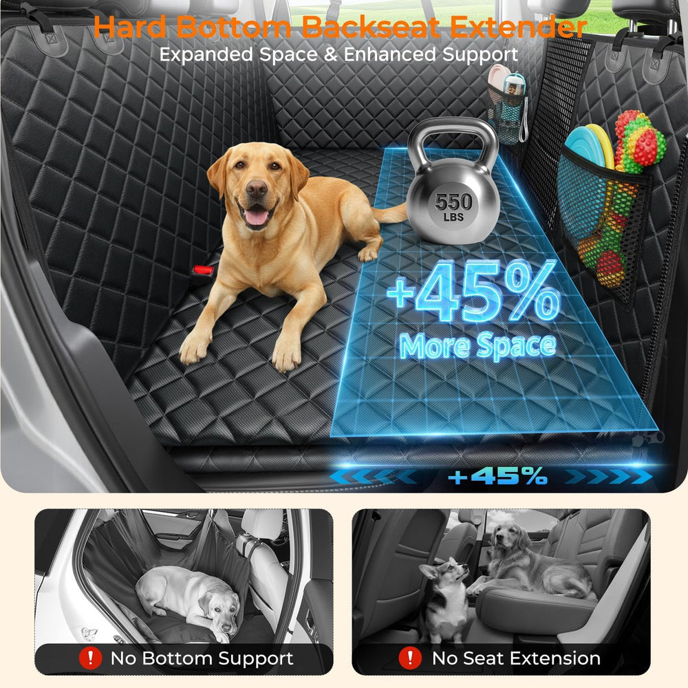 URPOWER Dog Back Seat Extender for Full-Size Crew Cab Trucks, Hard Bottom