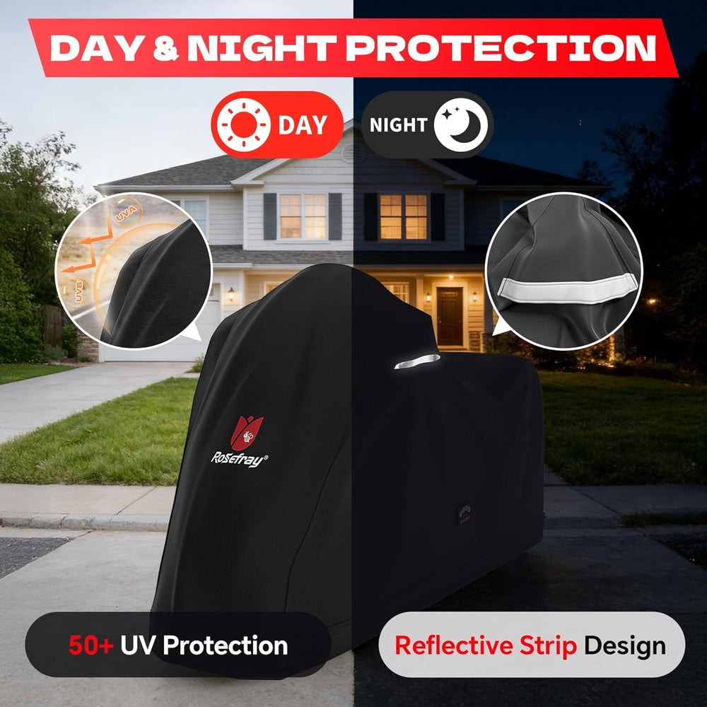 Full Enclosed Motorcycle Cover,600D Waterproof Motorcycle Cover Outdoor/Indoo...