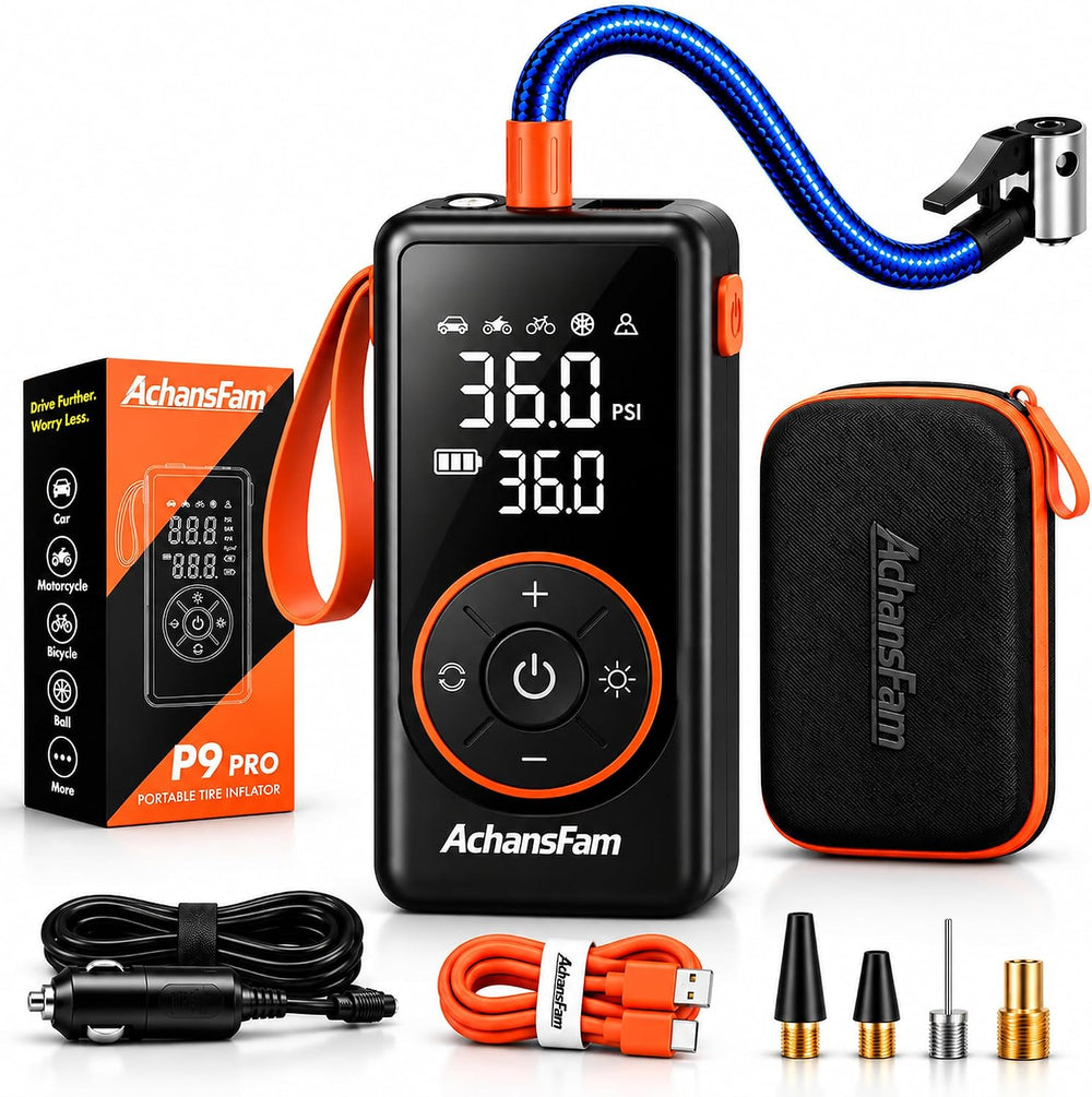 Tire Inflator 150PSI Portable Air Compressor, 6000mAh & DC Power Support