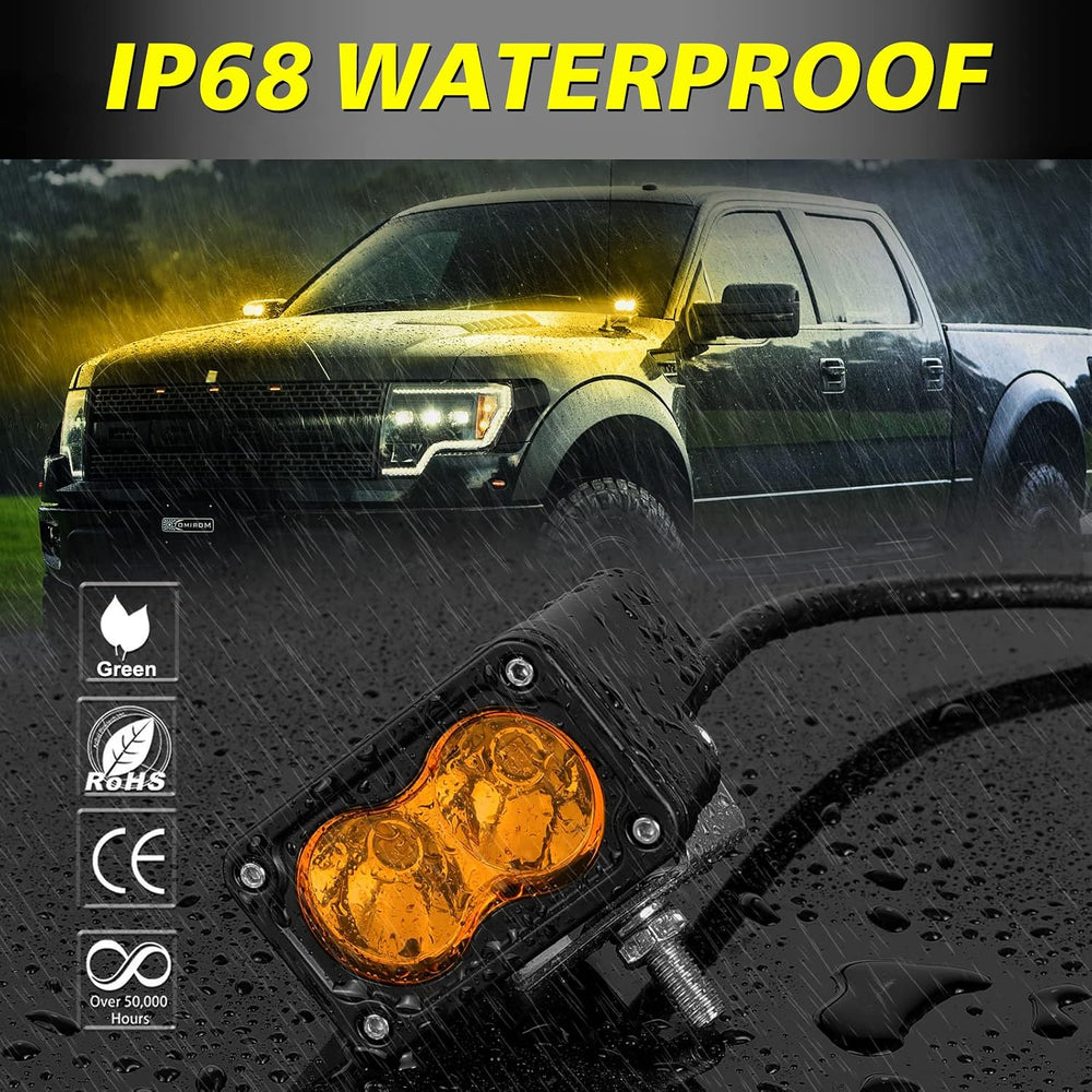 Amber LED Pods 3 Inch 40W Spot CREE LED Off Road Driving Lights