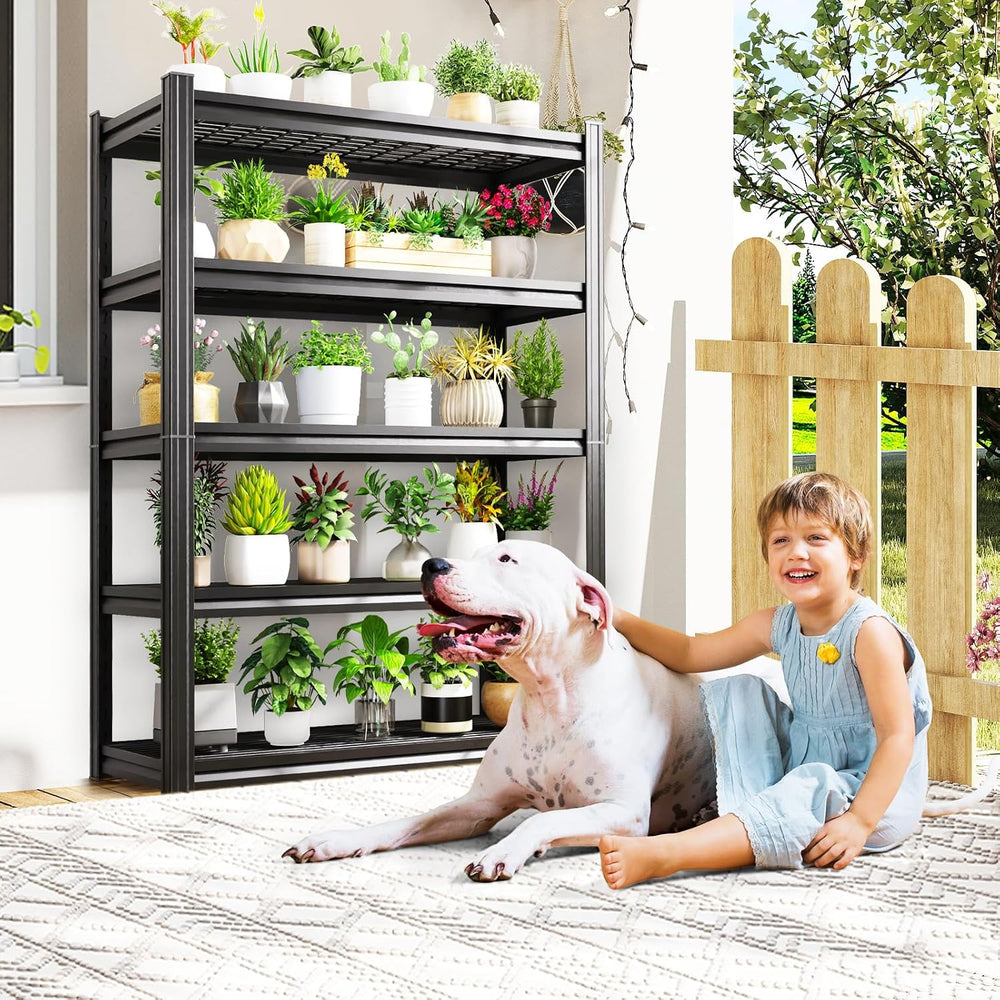 71.2" H-35.4" W Garage Shelving Heavy Duty Storage Shelves, Adjusta...