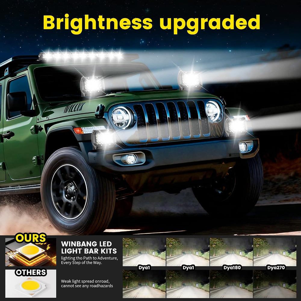 LED Light Bar Kits for Truck - WINBANG 25 Inch 240W Slim Lights Bars, 4 inch ...