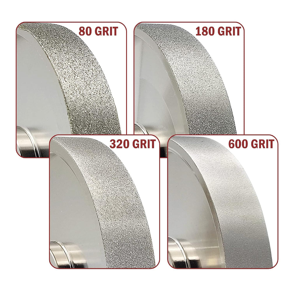 CBN Grinding Wheel 6 Inch 180 Grit, 1/2" Arbor, for Bench Grinders