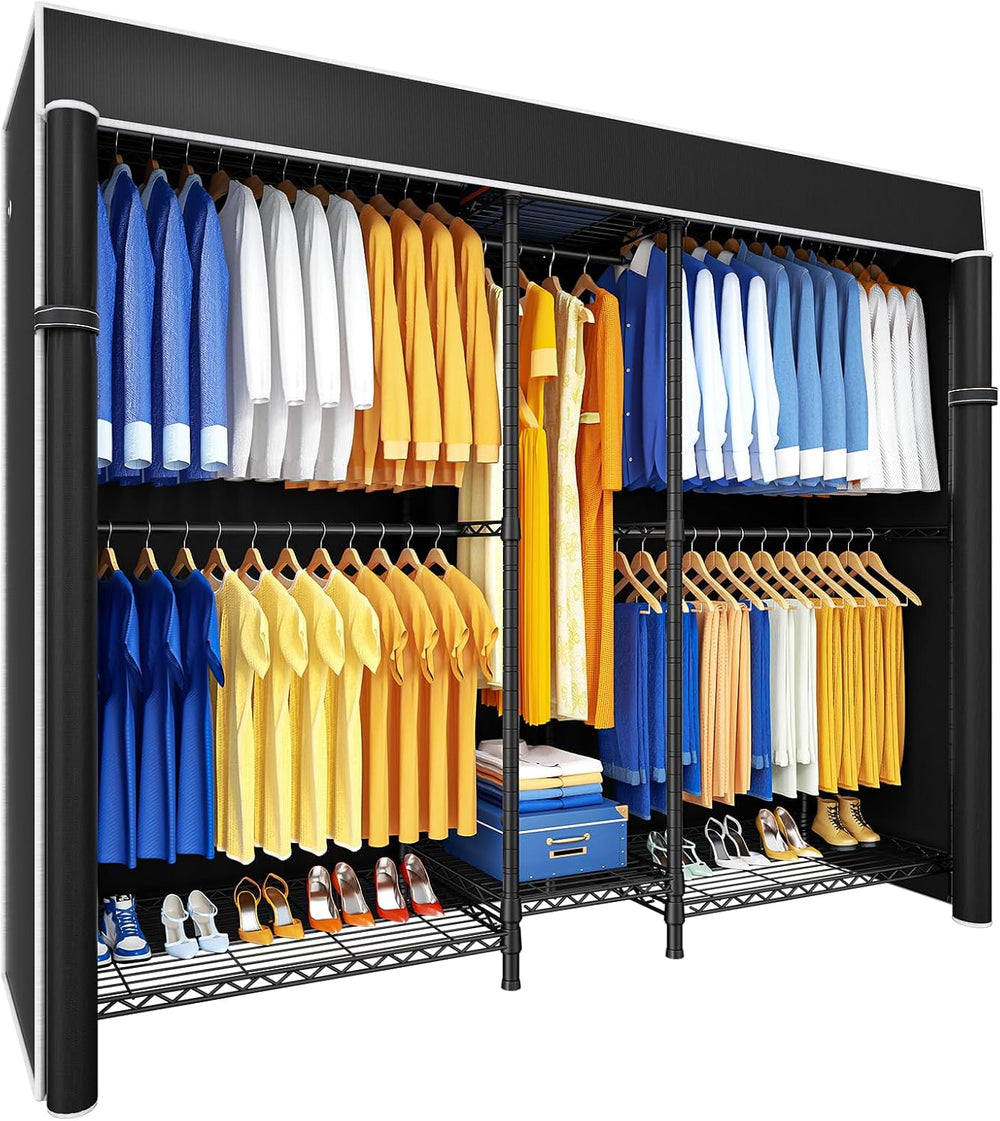 Ulif E12C Pro Heavy Duty Closet Organizer System,Freestanding Clothing Rack, ...