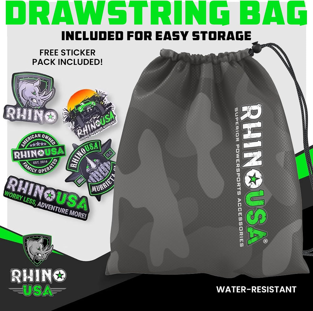 Rhino USA Ratchet Straps Tie Downs (4-Pack) - 1in x 15ft with S Hooks