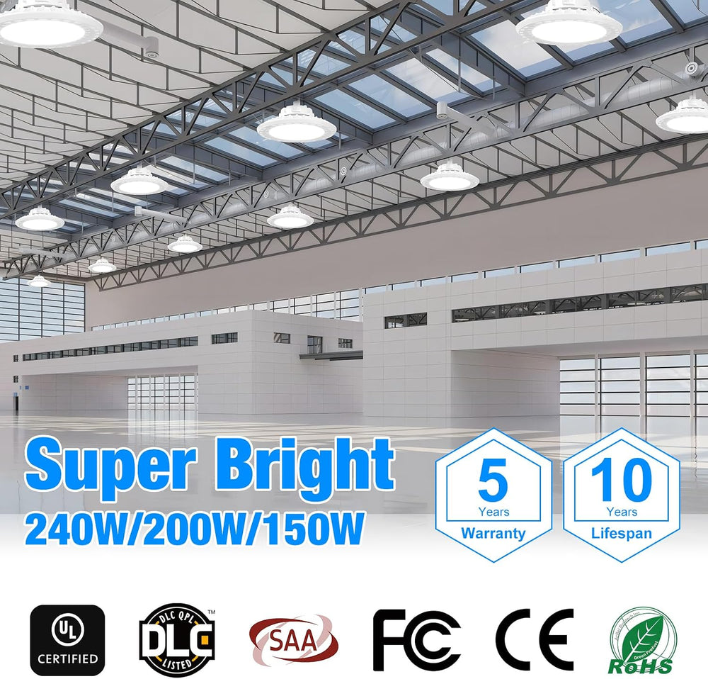 4PACK UFO LED High Bay Light, High Bay Led Shop Lights for Warehouse Barn Fac...