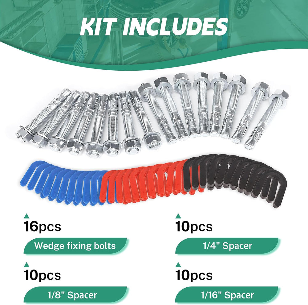 46 Pcs Car Lift Installation Kit for 2 Post 4 Post Car Lift