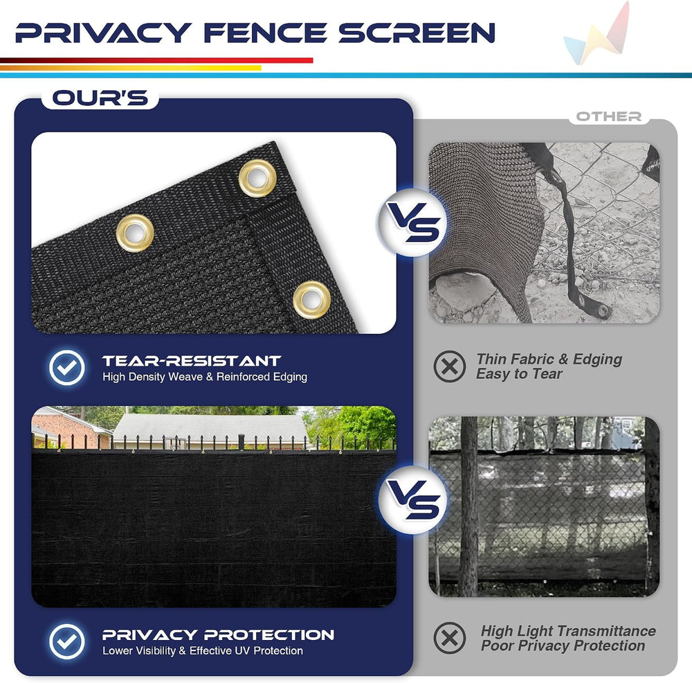 Windscreen4less 4' x 50' Privacy Fence Screen Heavy Duty Windscreen F...