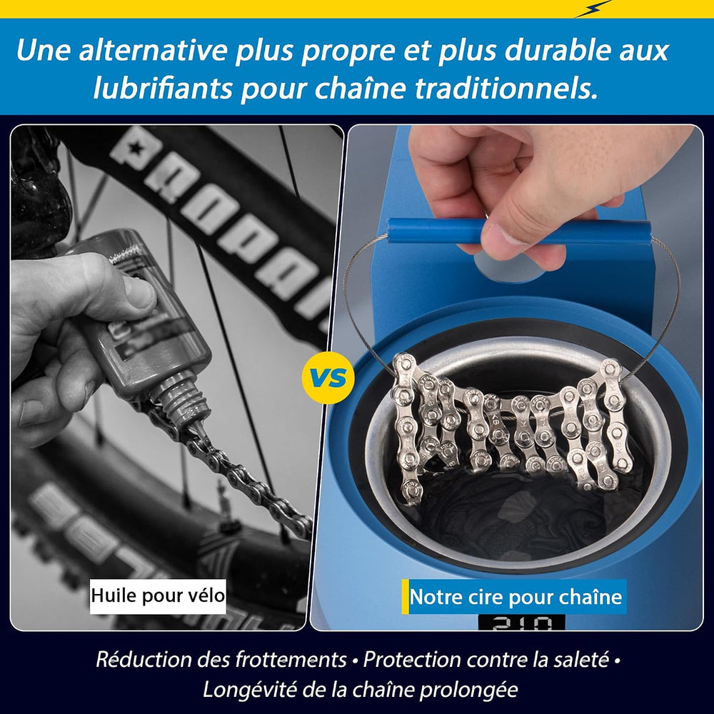 RideFlare Bicycle Chain Wax Melting System โ Mess-Free, Efficient Chain Waxin...