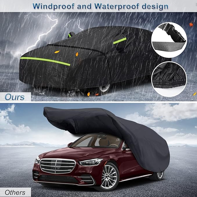 for Mercedes Benz S Car Cover Waterproof All Weather Heavy Duty Protection