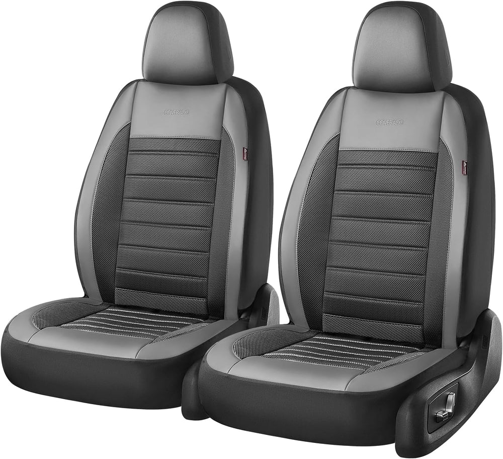 Coverado Car Seat Covers Front Seats, Luxury Leather Car Seat Covers, Automot...