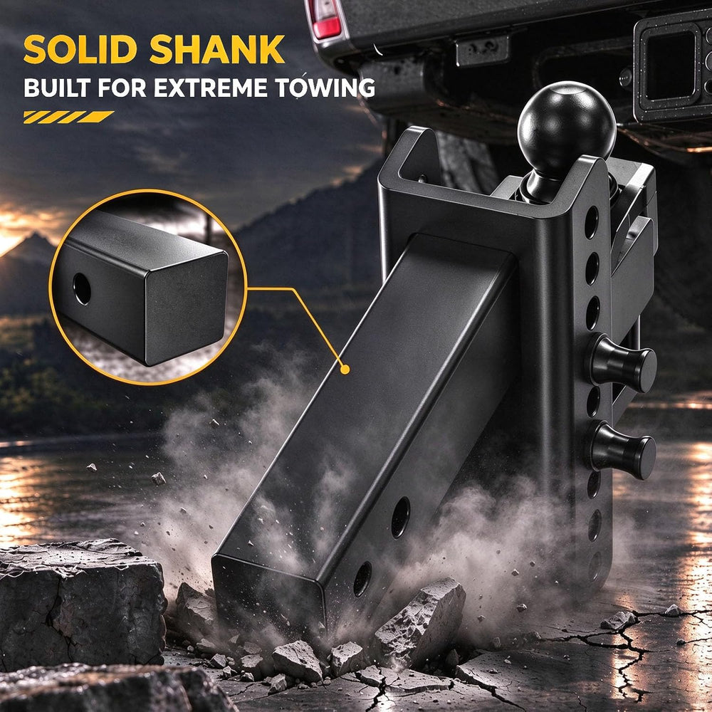 Adjustable Trailer Hitch for 2.5" Receiver,Heavy Duty 6" Drop Tow H...
