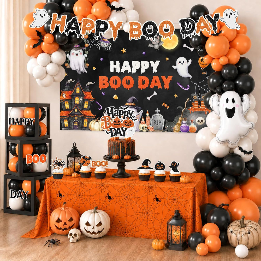 Halloween Birthday Party Decorations, Happy Boo Day Decorations Kit