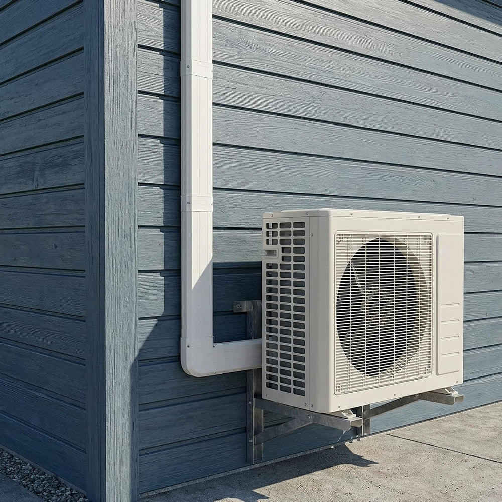 4" 10Ft Mini Split Line Set Cover, PVC Air Conditioner line Set Cover kit