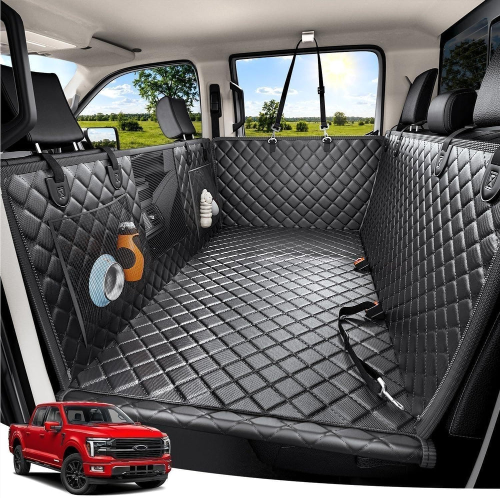 Zanch Dog Car Seat Cover, Standard Hard Bottom Seat Extender, Black