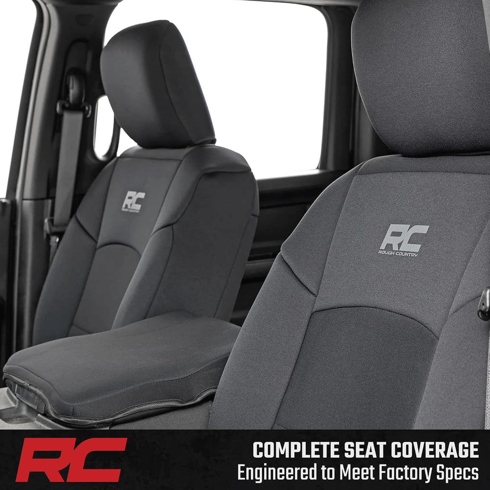 Rough Country Neoprene Seat Covers for Dodge Ram (2019-2024) - UV & Water...