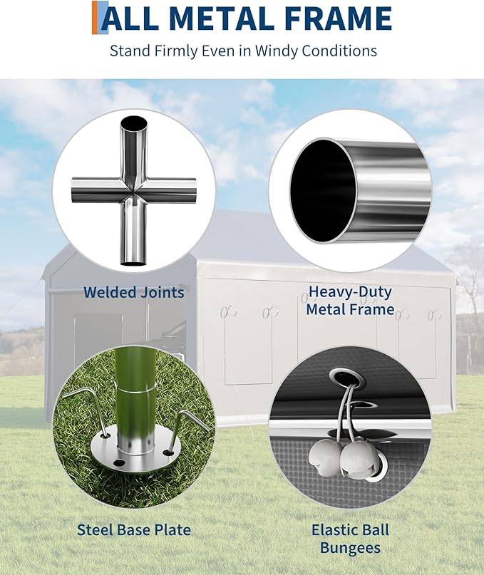 10 x 20ft Heavy-Duty Carport
