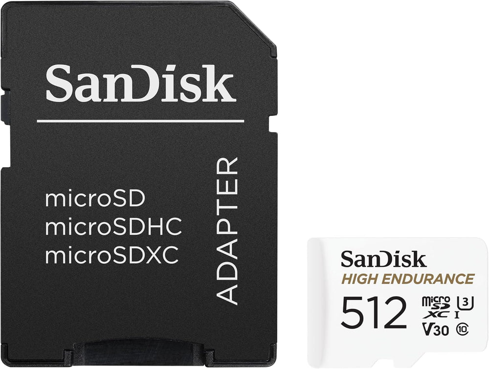 SANDISK 512GB High Endurance microSD Card + Adapter