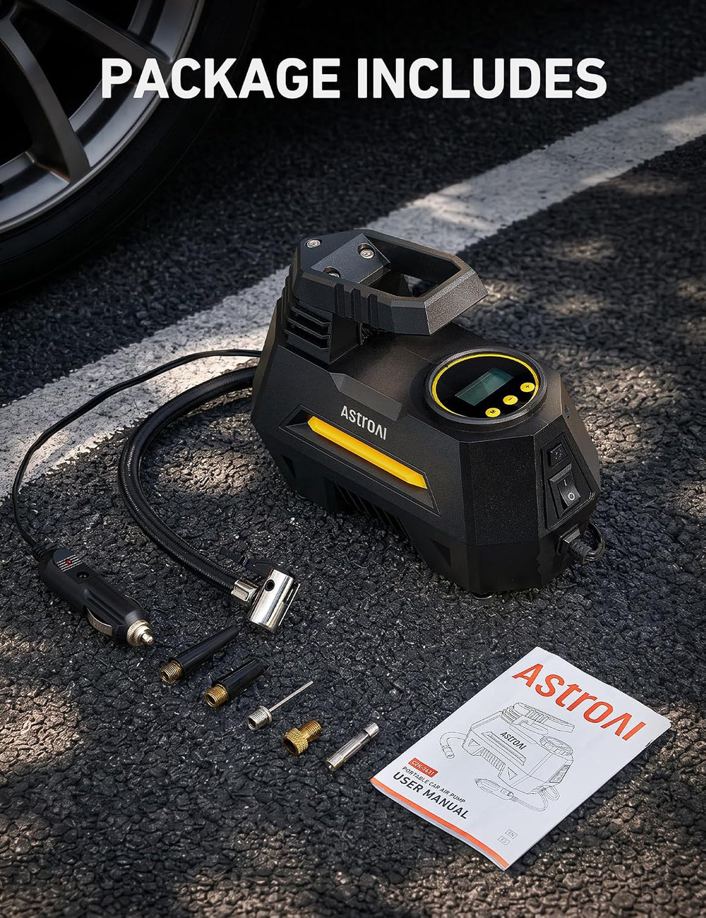 AstroAI AIRUN H1 Tire Inflator Portable Air Compressor,Fast Inflation Electri...