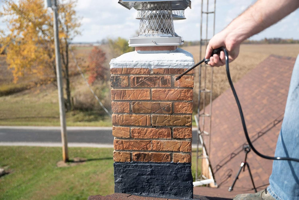 MasonryDefender Chimney Brick Sealer, Clear Water-Based Siloxane Sealer - Bre...