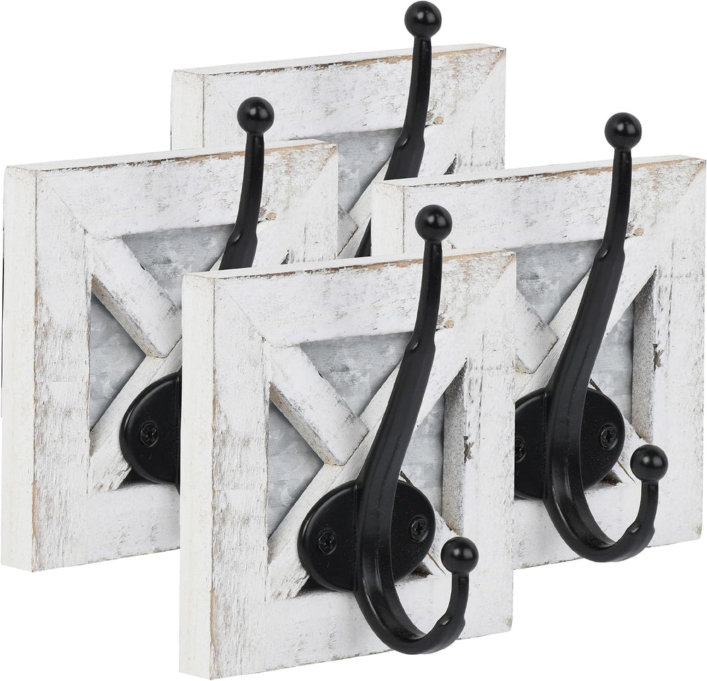 Autumn Alley Farmhouse Bathroom Decor White Hooks, Towel, Coat, and Robe Hook...