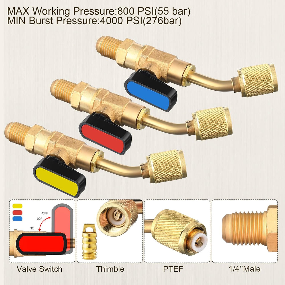 Tujoe 323 Pcs R410a Valve Core Remover Installer Tool Valve Core and Remover ...