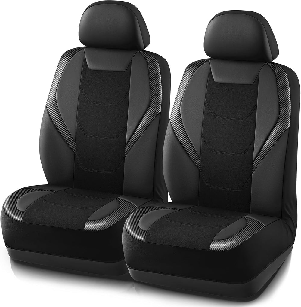 Road Comforts Car Seat Cover, Leather Mesh Front Seat Cover, Universal Fit fo...