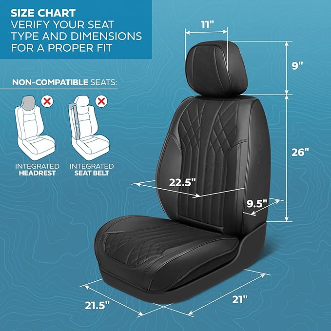 Elite Edition Faux Leather & Suede Seat Covers