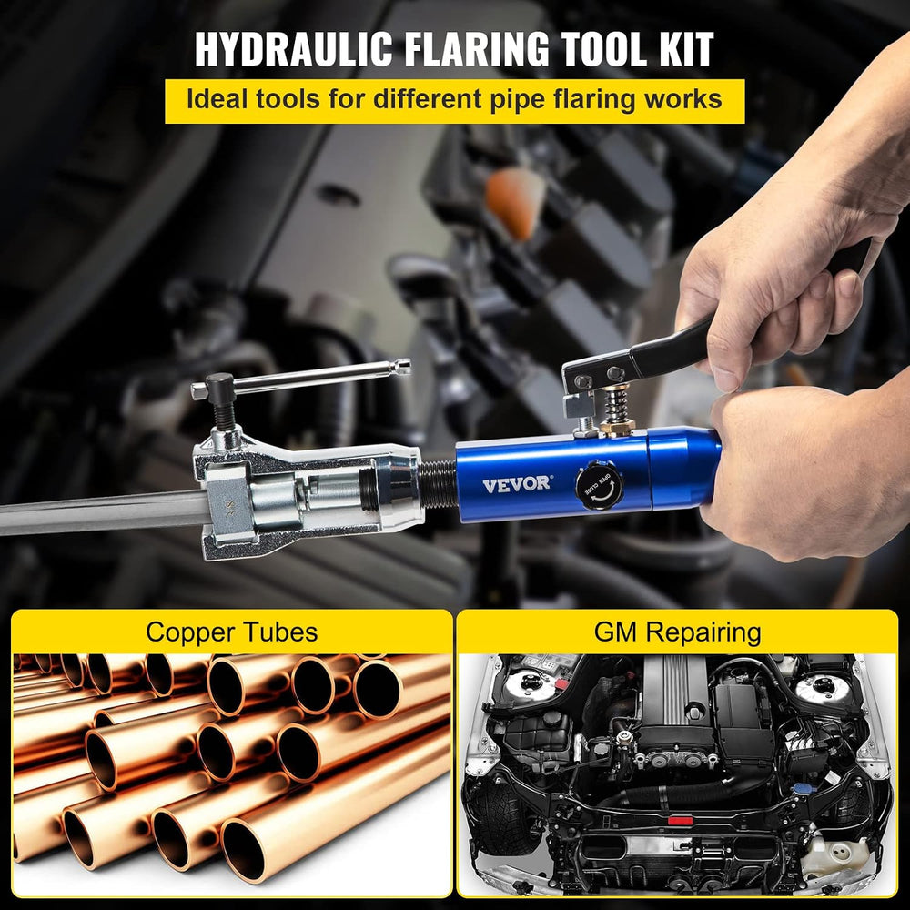 VEVOR Hydraulic Flaring Tool Kit, 45° Double Flaring Tool, Brake Repair Brake...