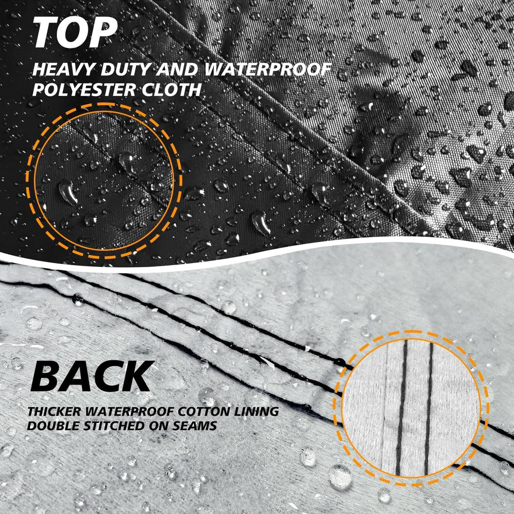 Motorcycle Cover Waterproof Outdoor,Scratch-Proof Cotton Fleece Lining | Weat...