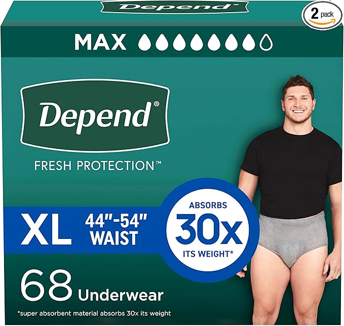 Depend Fresh Protection Adult Incontinence Underwear (68 Count)