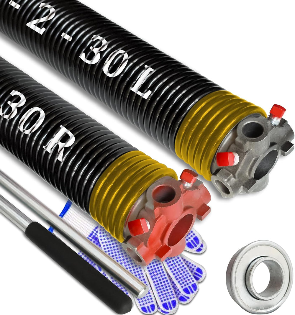 Garage Door Torsion Spring Set, Pair of 2" Electrophoresis Coated Garage...
