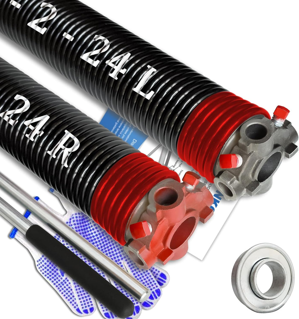 Garage Door Torsion Spring Set, Pair of 2" Electrophoresis Coated Garage...