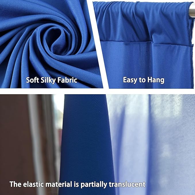 10 x 7 Feet Blue A Backdrop Curtain for Partie, Background Curtains for Photo...