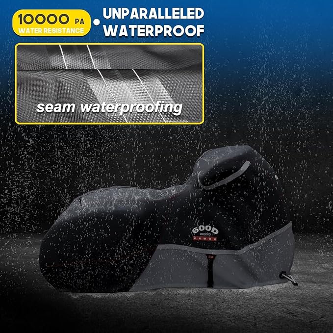 Rosefray Motorcycle Cover 600D Heavy Duty All Season Universal Weather