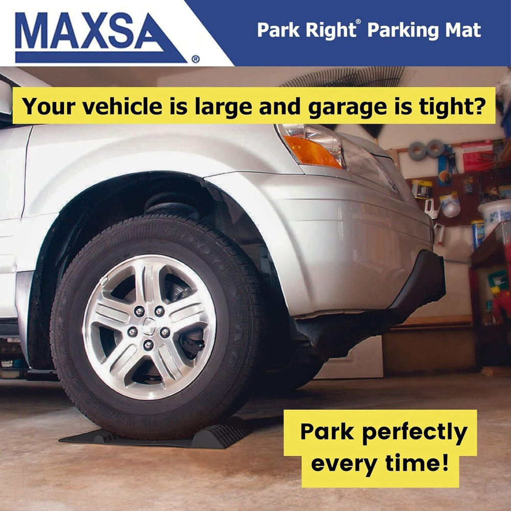 MAXSA 37358-2PK Park Right Parking Mat, Perfect Garage Parking, Black, 2-PK