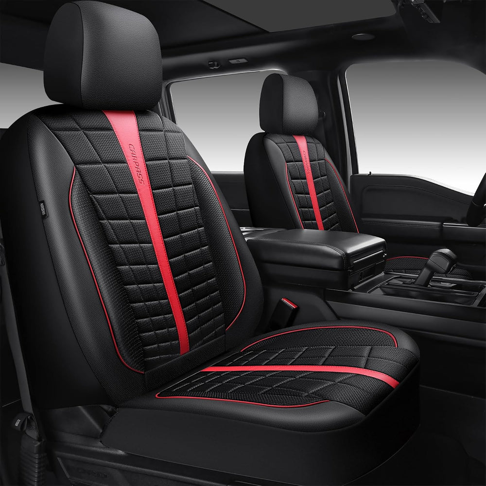 CAR PASS Leather Air Mesh Seat Covers for Cars, 3D Foam Leather Car Seat Cove...