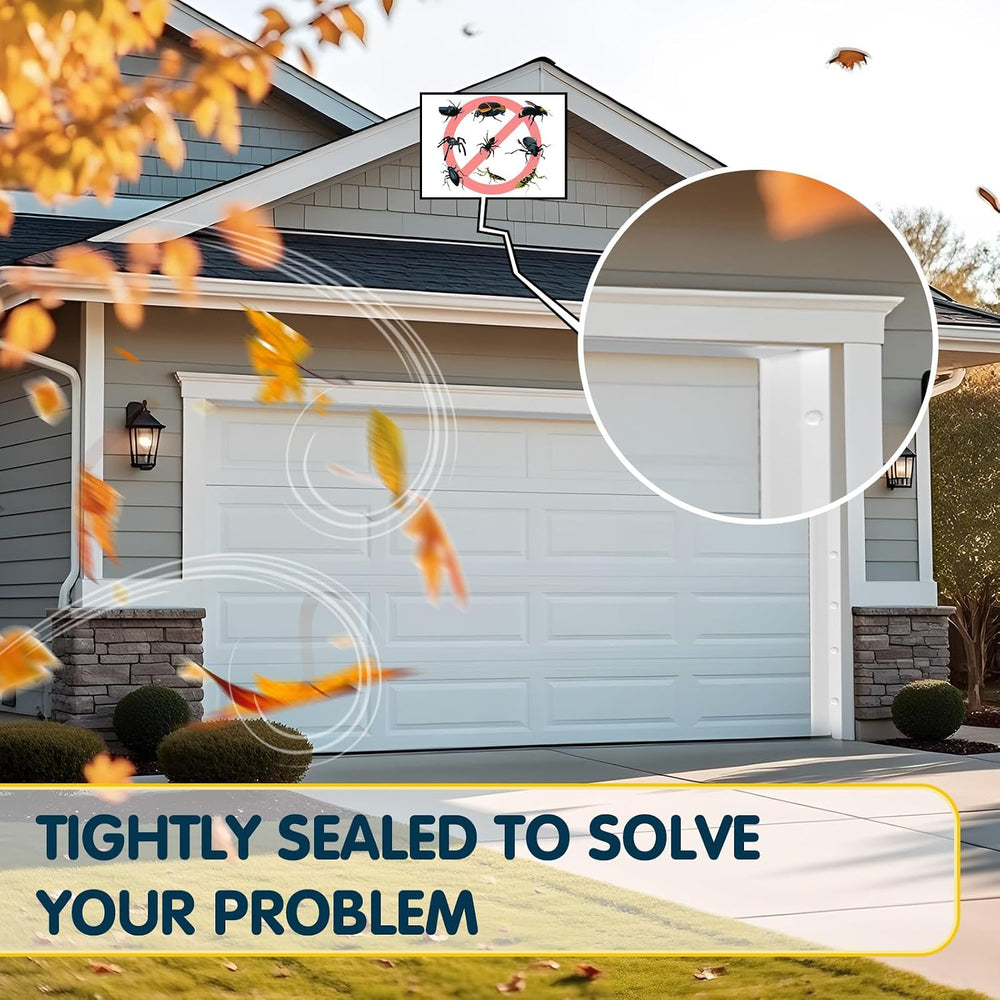 Garage Door Seal Top and Sides - 40 FT TPE Weather Stripping Garage Door Seal...